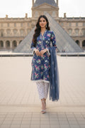 Embroidered - 3 Pc Lawn Suit (Organza Dupatta)