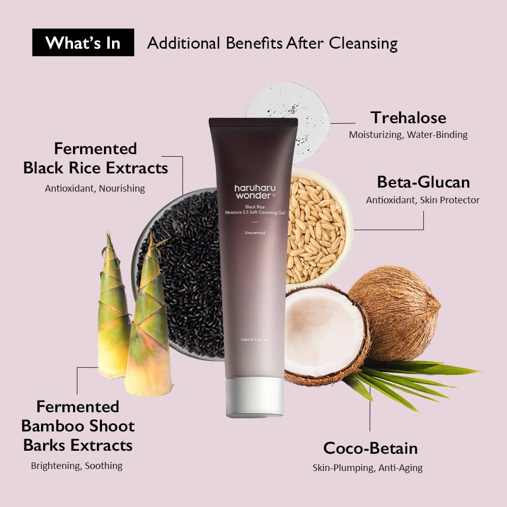 Haru Haru Wonder – Black Rice Moisture 5.5 Soft Cleansing Gel 100ml (unscented)