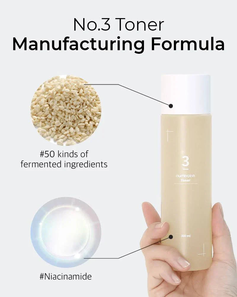 Numbuzin No.3 Super Glowing Essence Toner 200ml