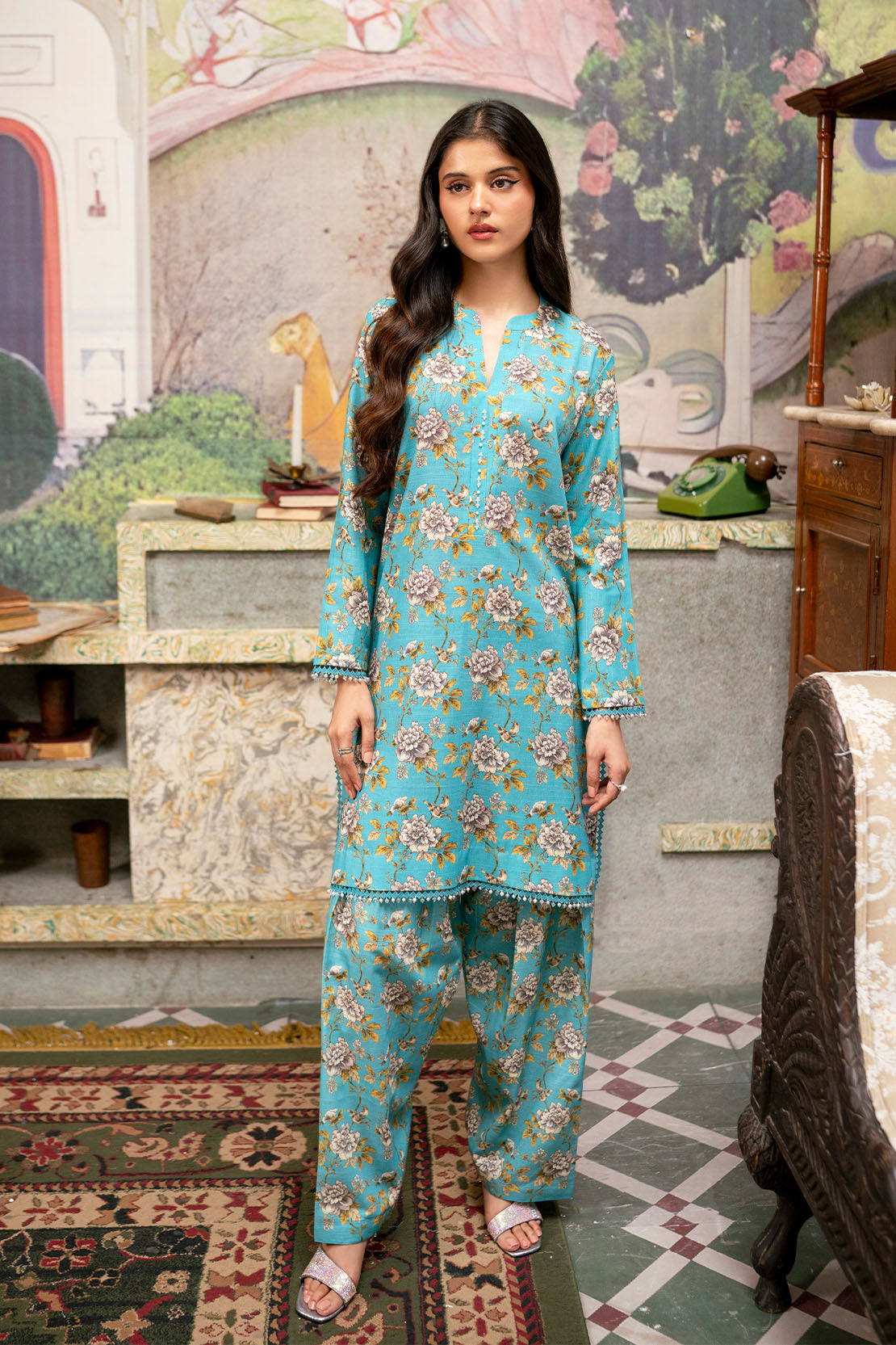 Printed - 2 Pc Khaddar Suit