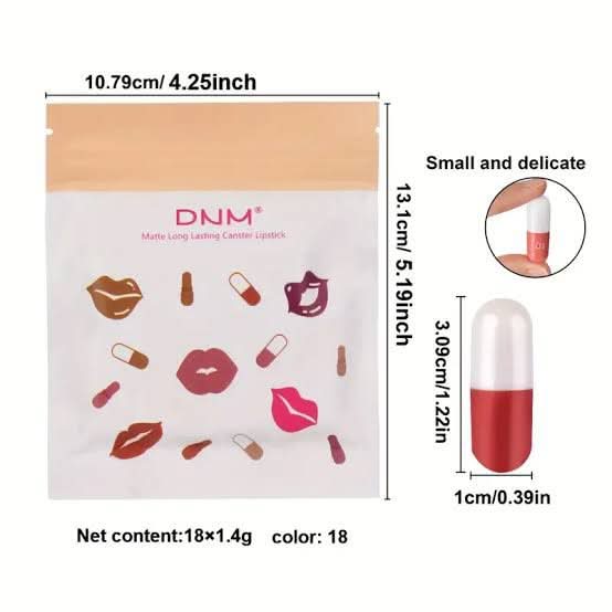 Mini Capsule Lipsticks 18 Lipsticks In 1 Pack - FREE DELIVERY ALL OVER PAKISTAN