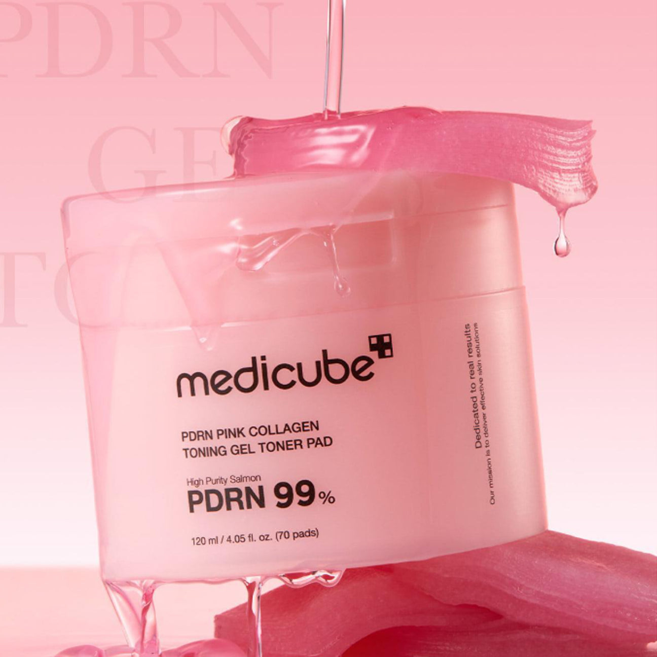 MEDICUBE PDRN Pink Collagen Toning Gel Toner Pad 120mL 70 Sheets
